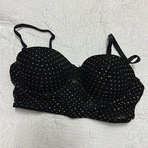 Forever 21 Black and Gold Bra